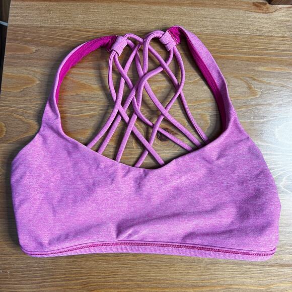 Lululemon Free To Be Wild Bra Size 6 Heathered Jewelled Magenta Pink - Picture 3 of 6